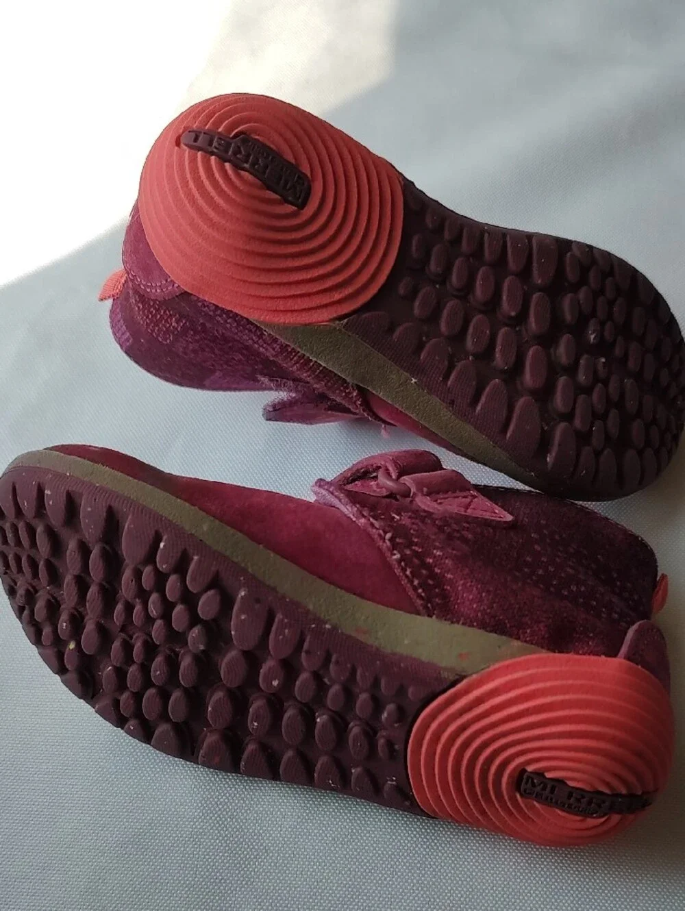 Merrell Kids Burgundy Suede Strap Boots